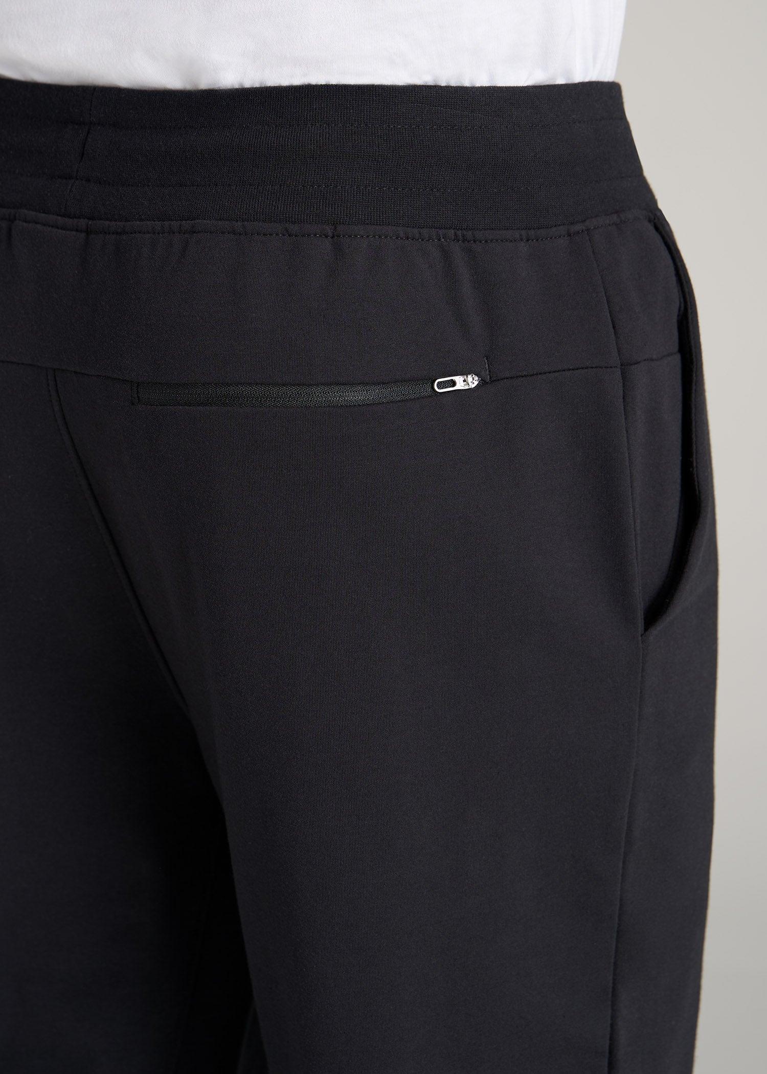 A.T. Performance Slim French Terry Joggers for Tall Men in Black Male Product Image