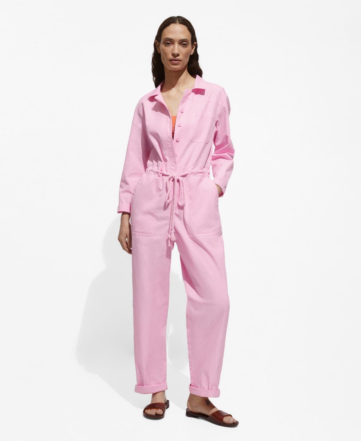 Mango Womens Long Drawstring Jumpsuit Product Image