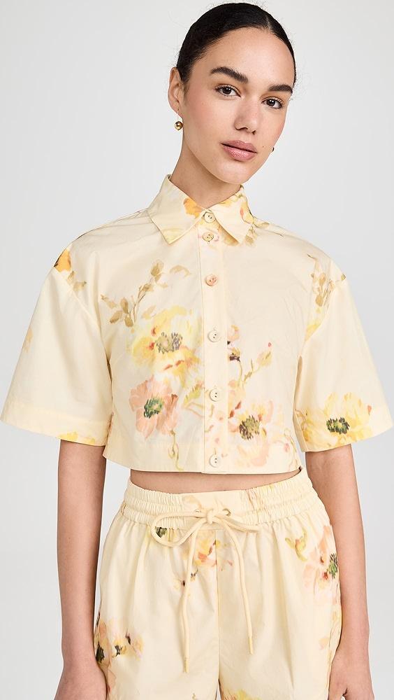 Zimmermann Lightburst Relaxed Crop Shirt | Shopbop Product Image