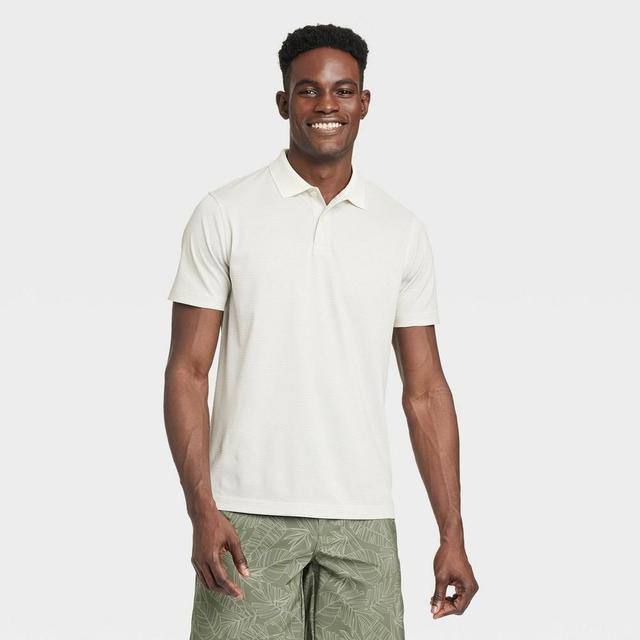 Mens Performance Polo Shirt - Goodfellow & Co Beige XL Product Image