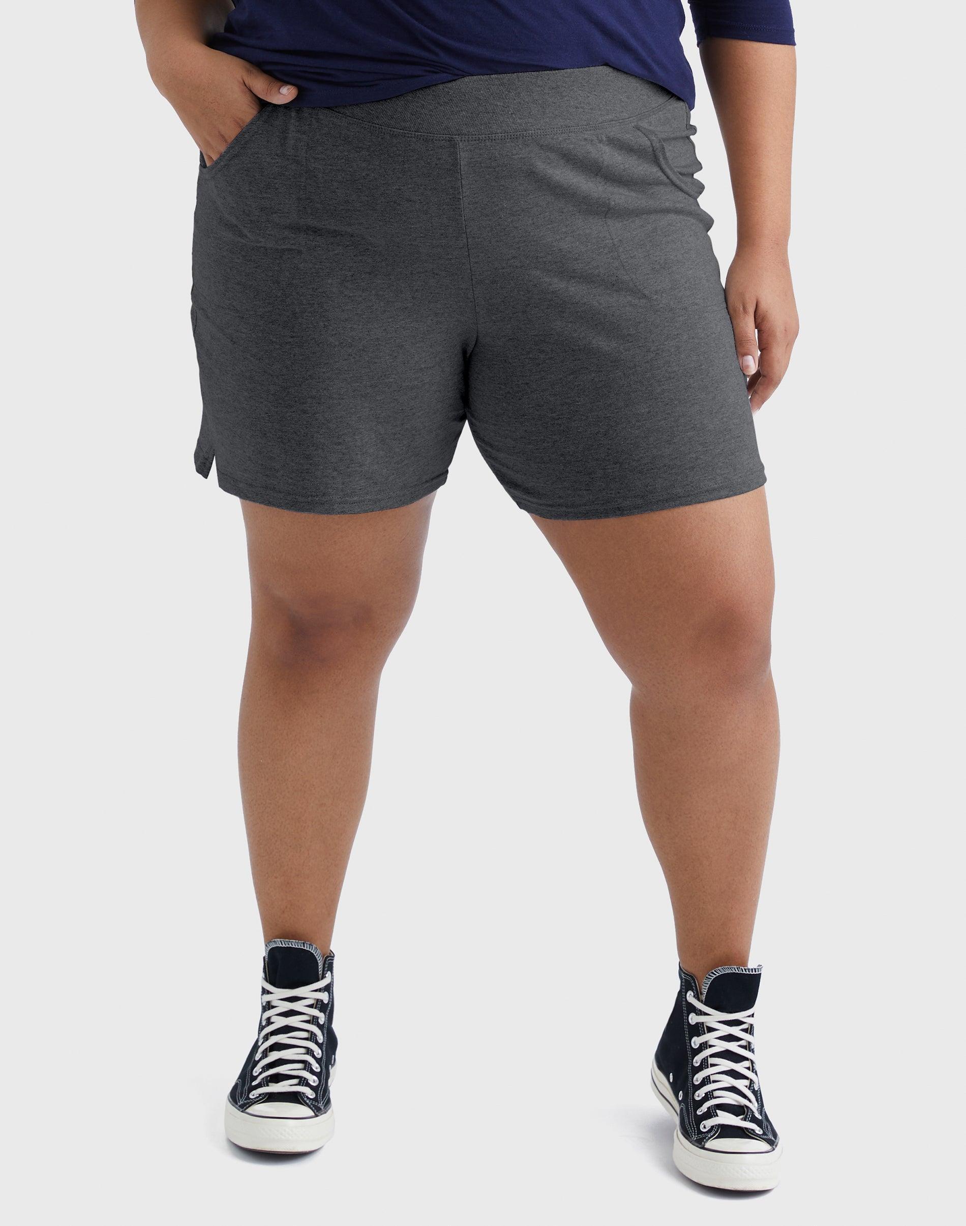 Plus Size Just My Size Pocket Jersey Shorts, Womens Product Image