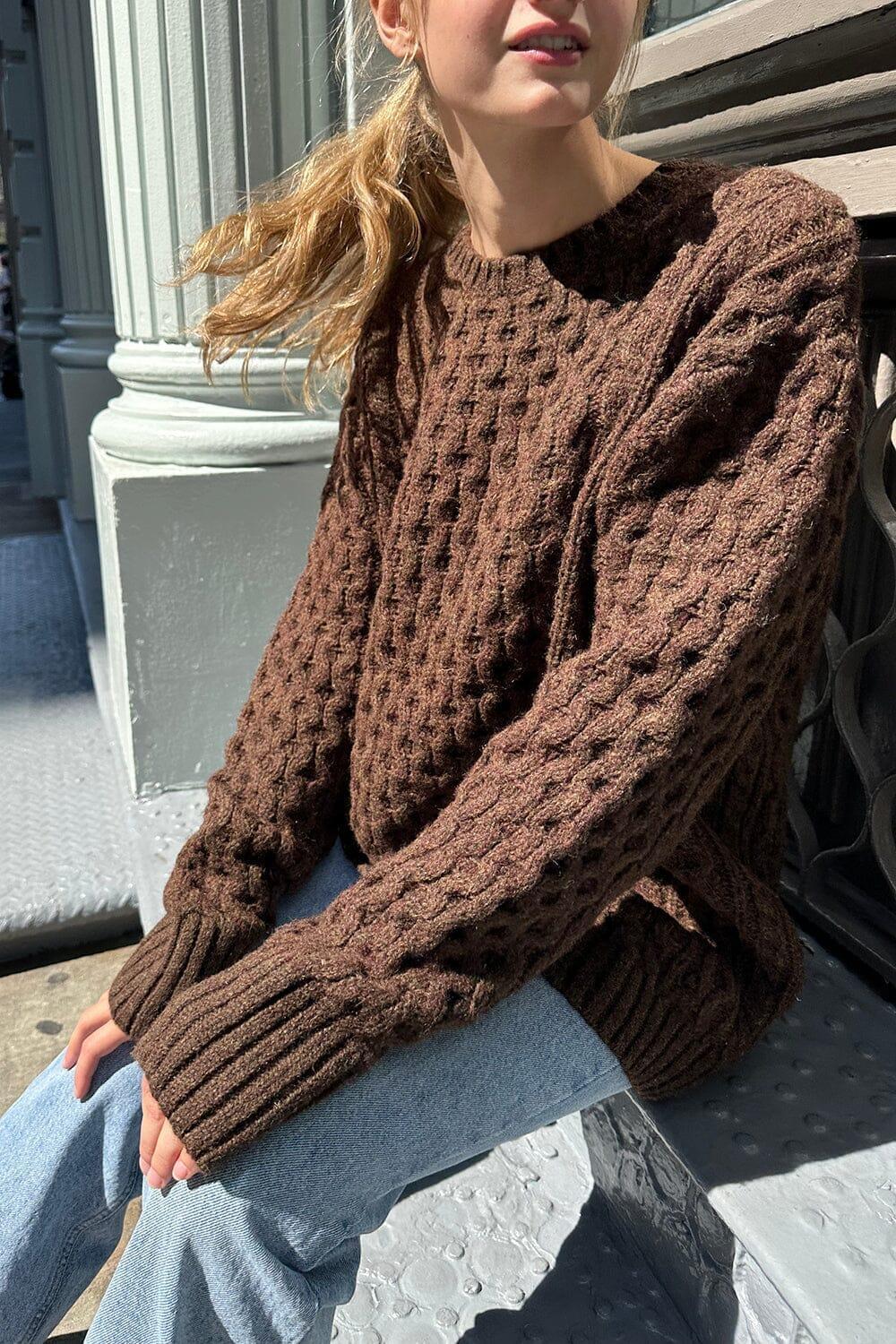 Winona Heavy Wool Cable Knit Sweater Product Image