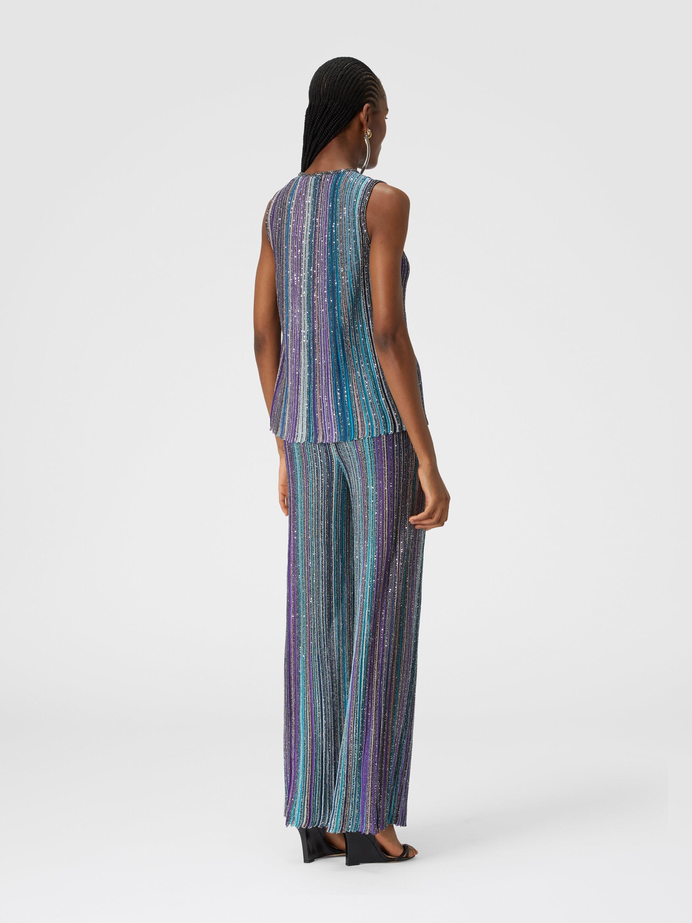 Ribbed trousers with sequins Product Image