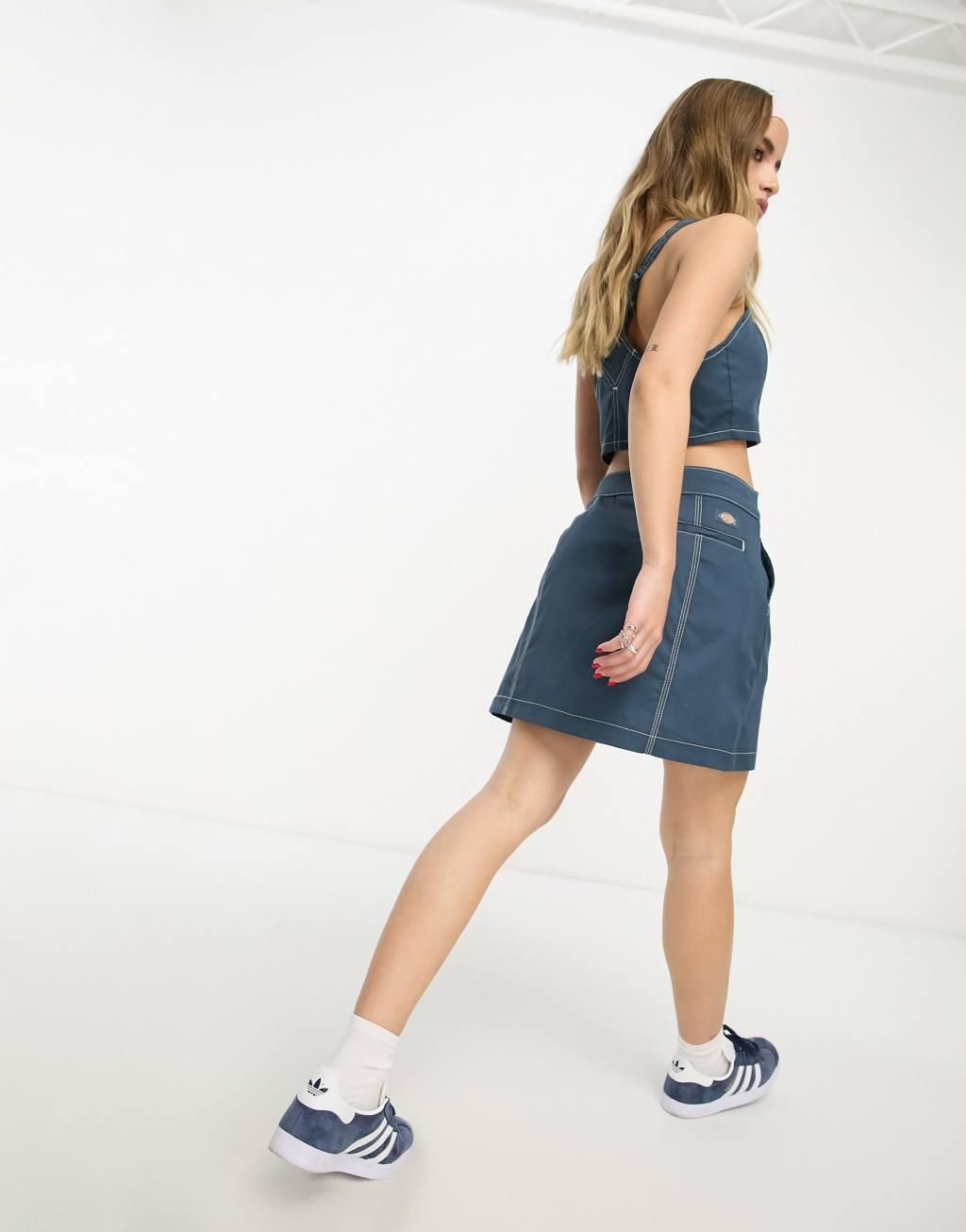 Dickies whitford skirt in blue - part of a set Product Image