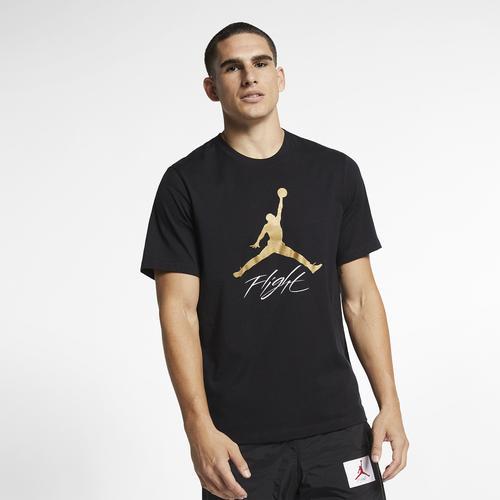 Jordan Mens Jordan Jumpman Air HBR T-Shirt - Mens Metallic Gold/Black Product Image