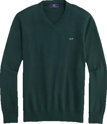 Heritage Cotton V-Neck Sweater Product Image