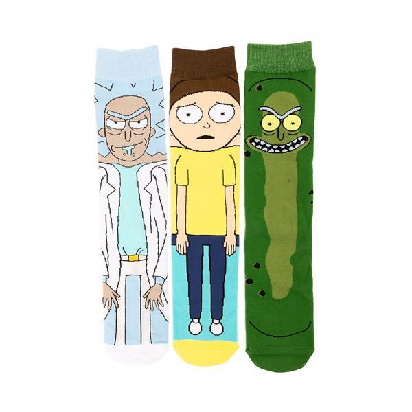 Mens Rick And Morty Crew Socks 3 Pack - Multicolor Product Image