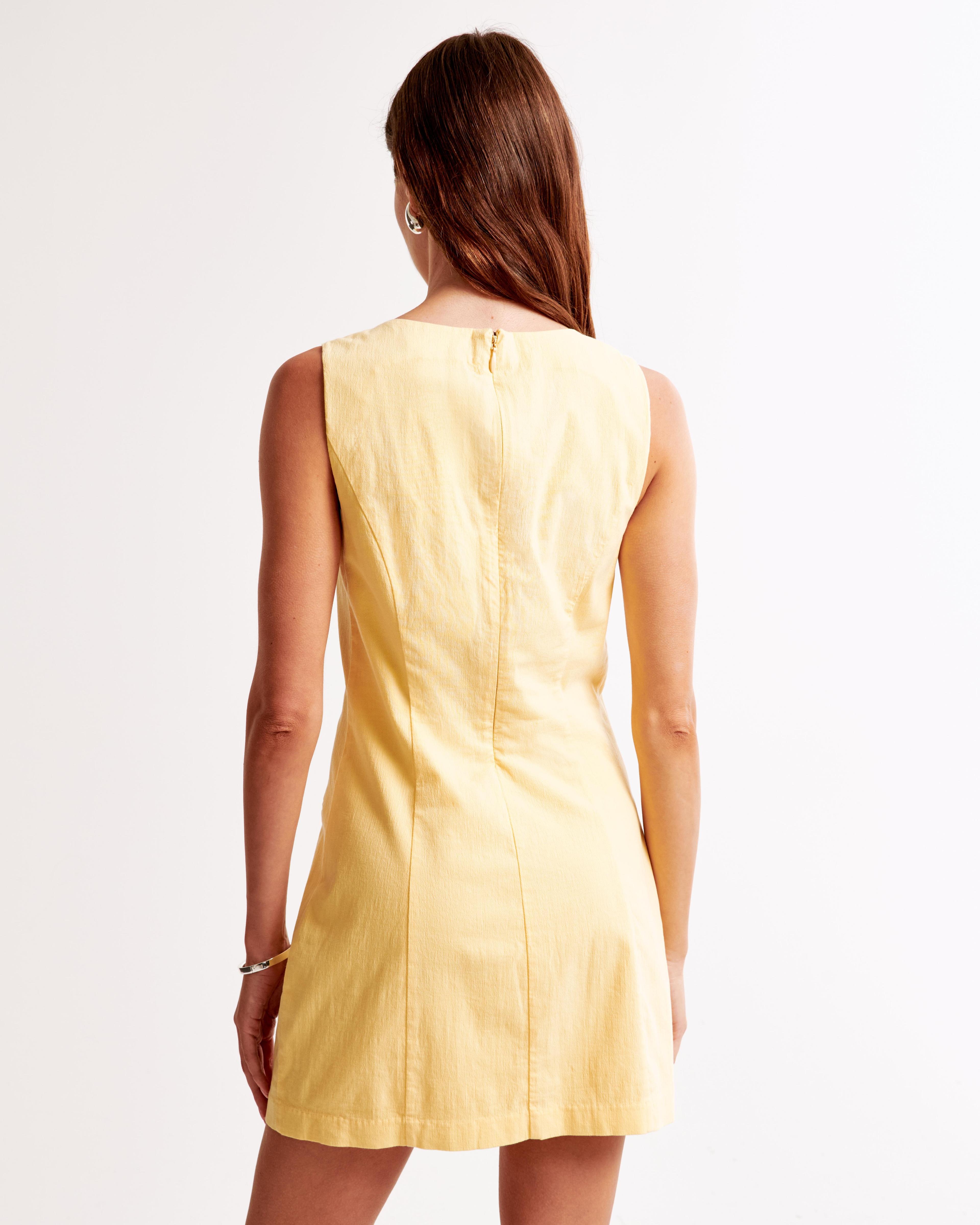 High-Neck Stretch Mini Dress Product Image