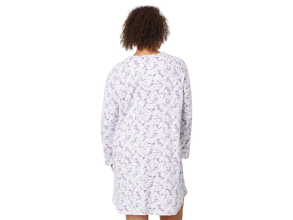 Karen Neuburger Plus Size Floral Long Sleeve Nightshirt (Wildflower Burst) Women's Pajama Sets Product Image