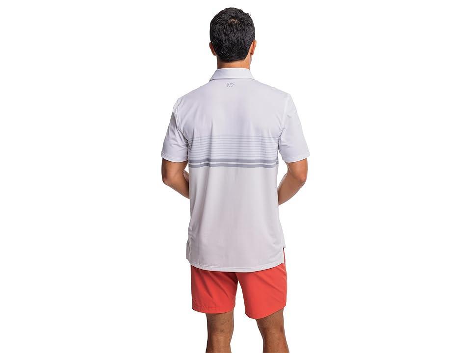 Southern Tide Driver Wildwood Stripe Polo (Classic White) Men's Clothing Product Image