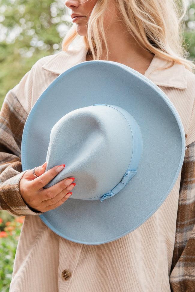 Blue Wide Brim Hat Product Image