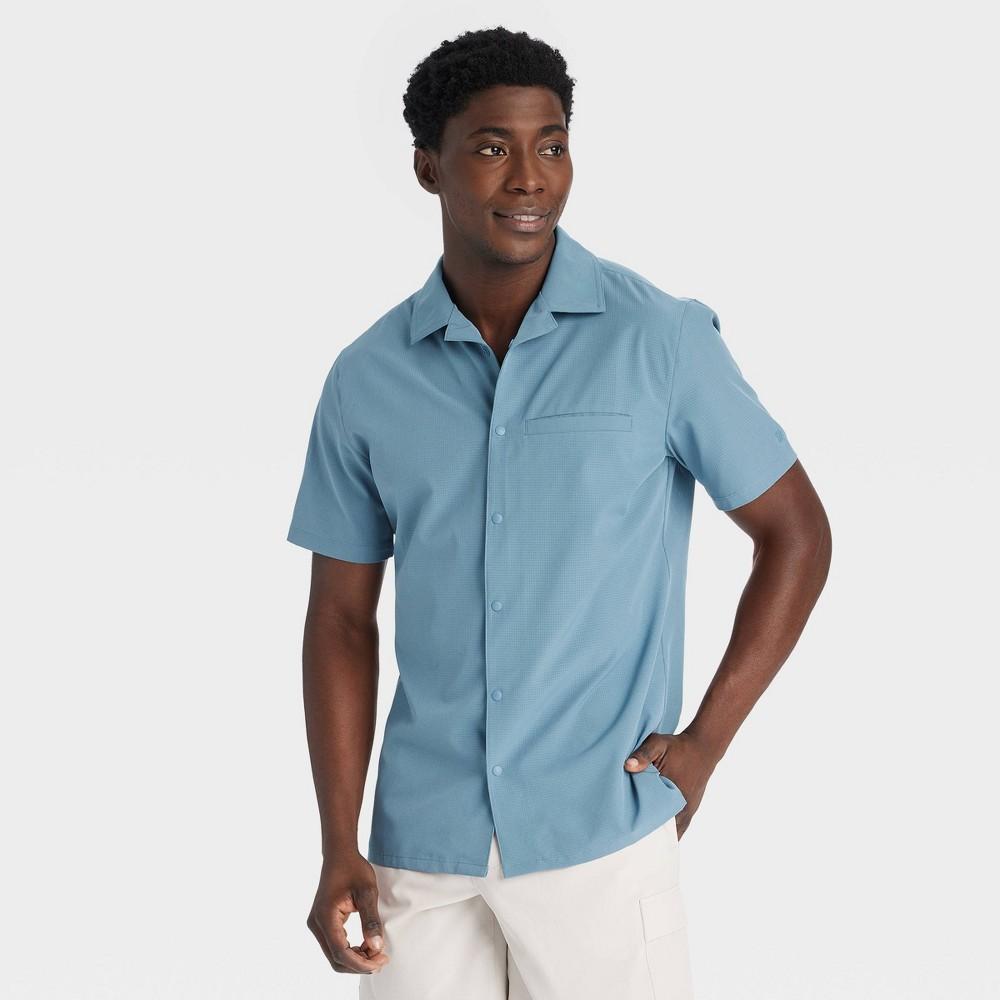 Mens Everyday Woven Shirt - All In Motion Airway Blue M Product Image