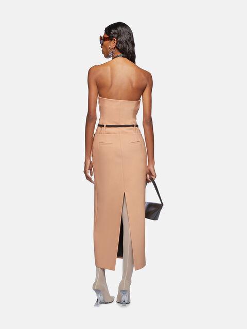 Nude midi skirt Product Image