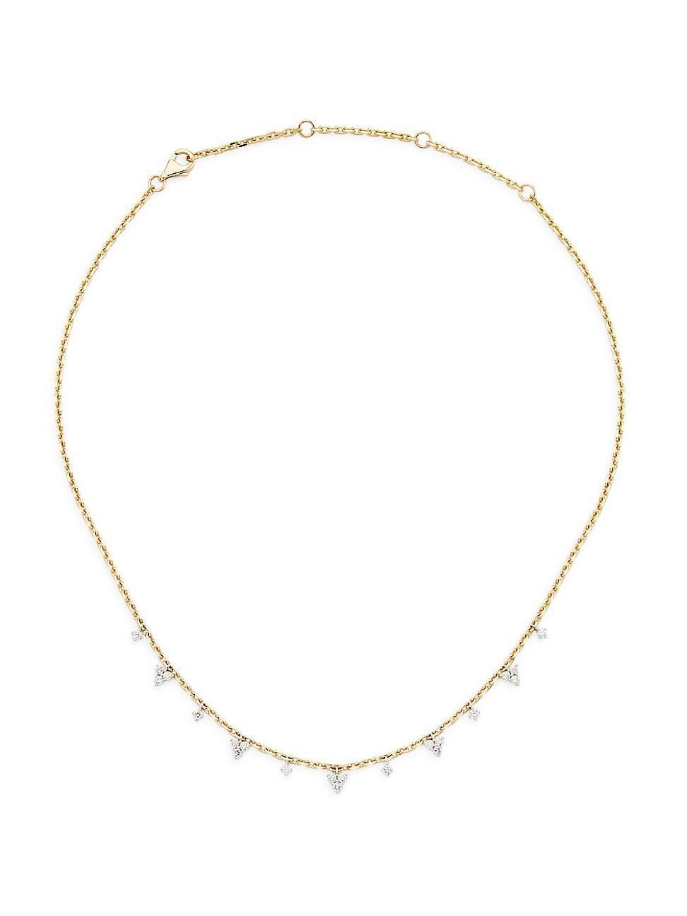 Womens 14K Yellow Gold & 0.5 TCW Diamond Necklace Product Image