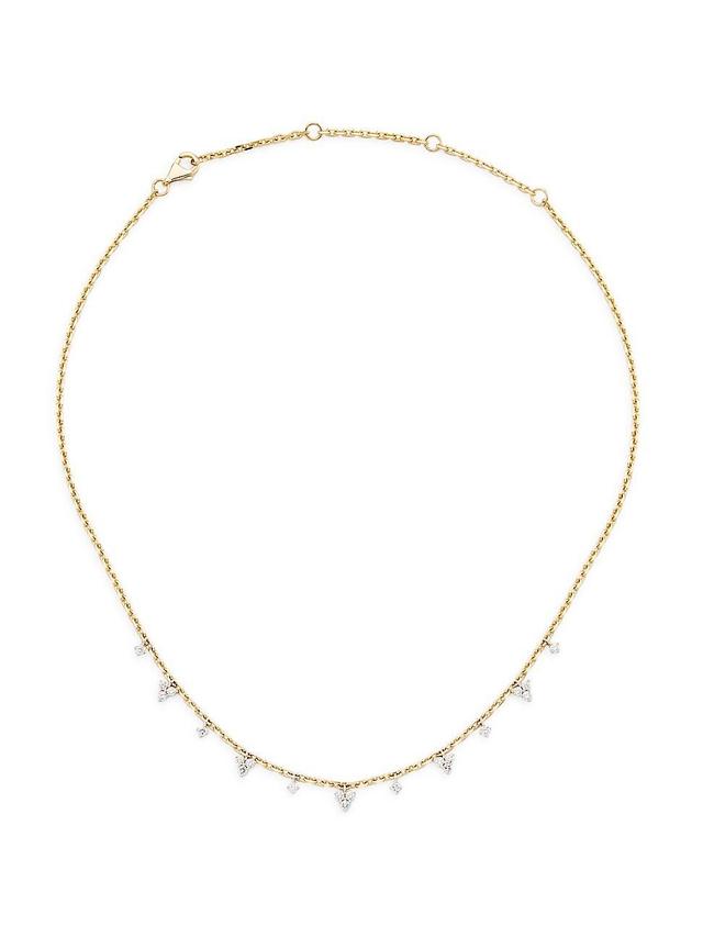 Womens 14K Yellow Gold & 0.5 TCW Diamond Necklace Product Image