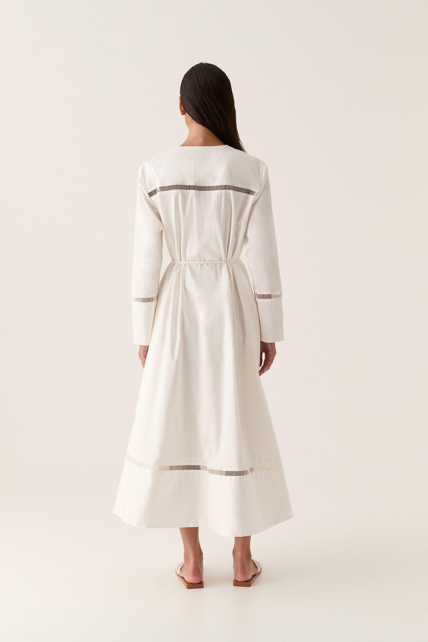 Reborn Ladder Trim Midi Dress Product Image