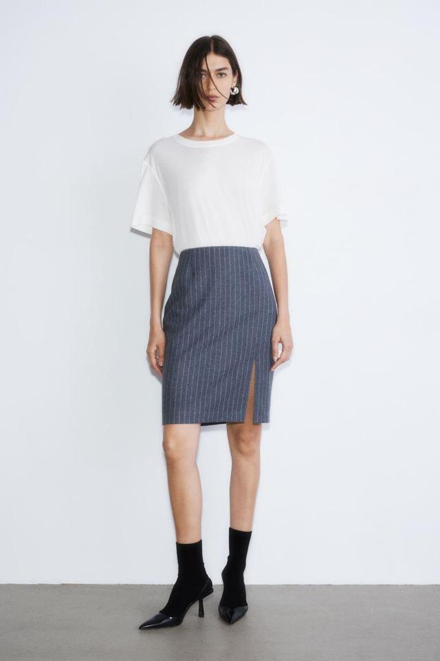 H & M - Pencil Skirt - Gray Product Image