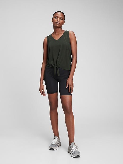 GapFit Breathe V-Neck Knot-Front Tank Top Product Image