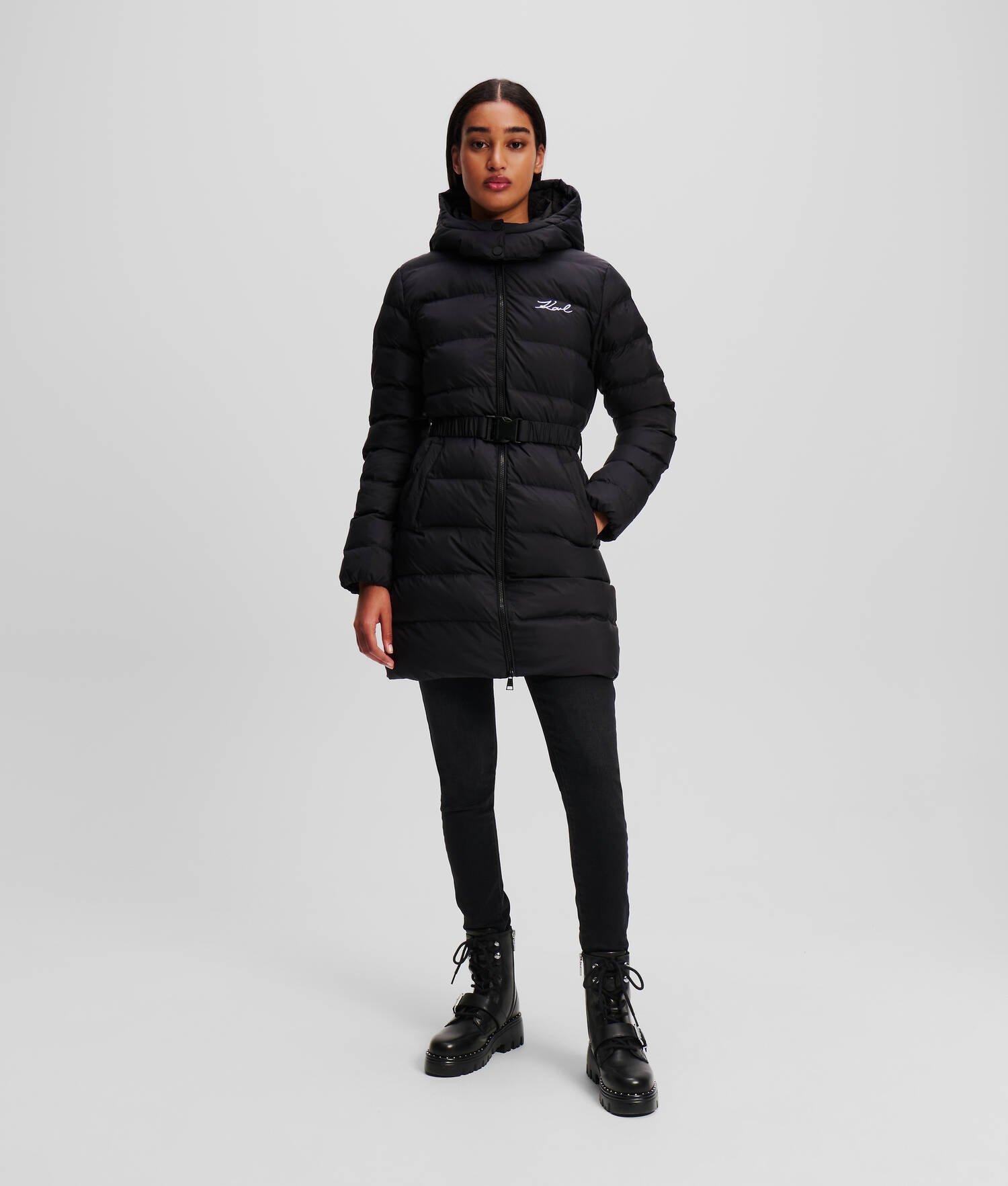 KARL SIGNATURE LONG PUFFER JACKET Product Image