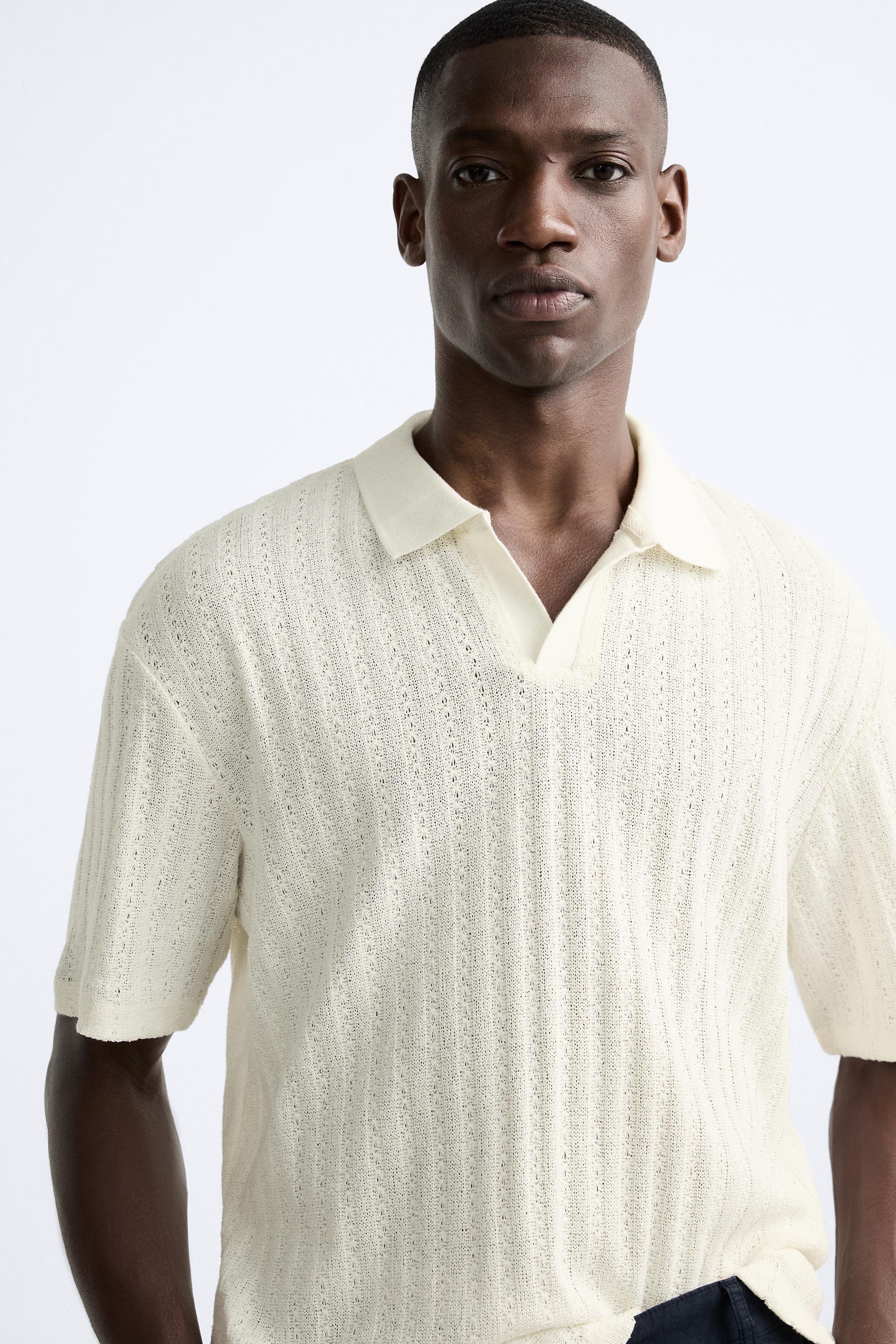 TEXTURED STRIPED POLO Product Image