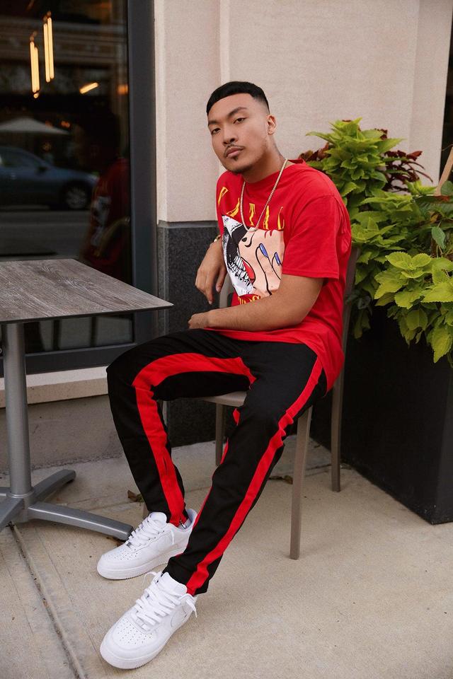 Travis Twill Joggers - Black/Red Product Image