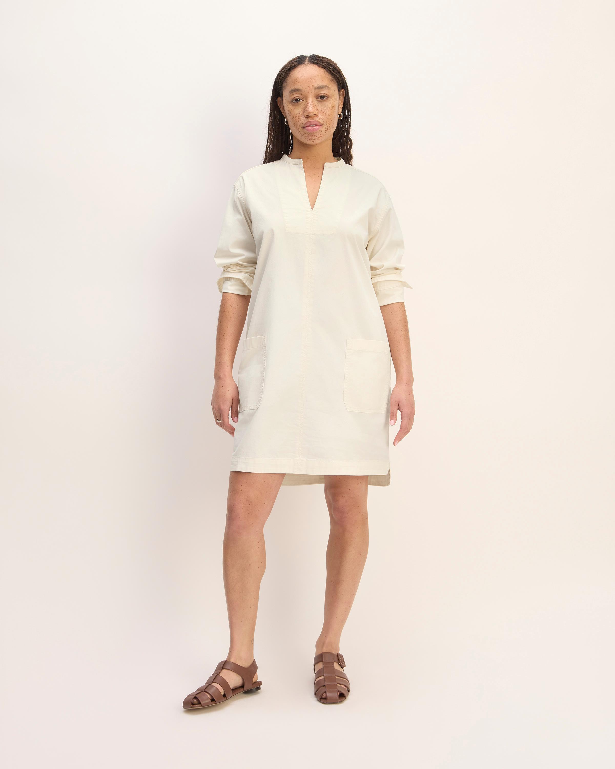 The Long-Sleeve Utility Mini Dress Product Image