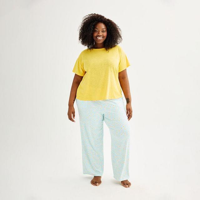 Plus Size Sonoma Goods For Life Pajama Top & Pajama Pants Set, Womens Product Image