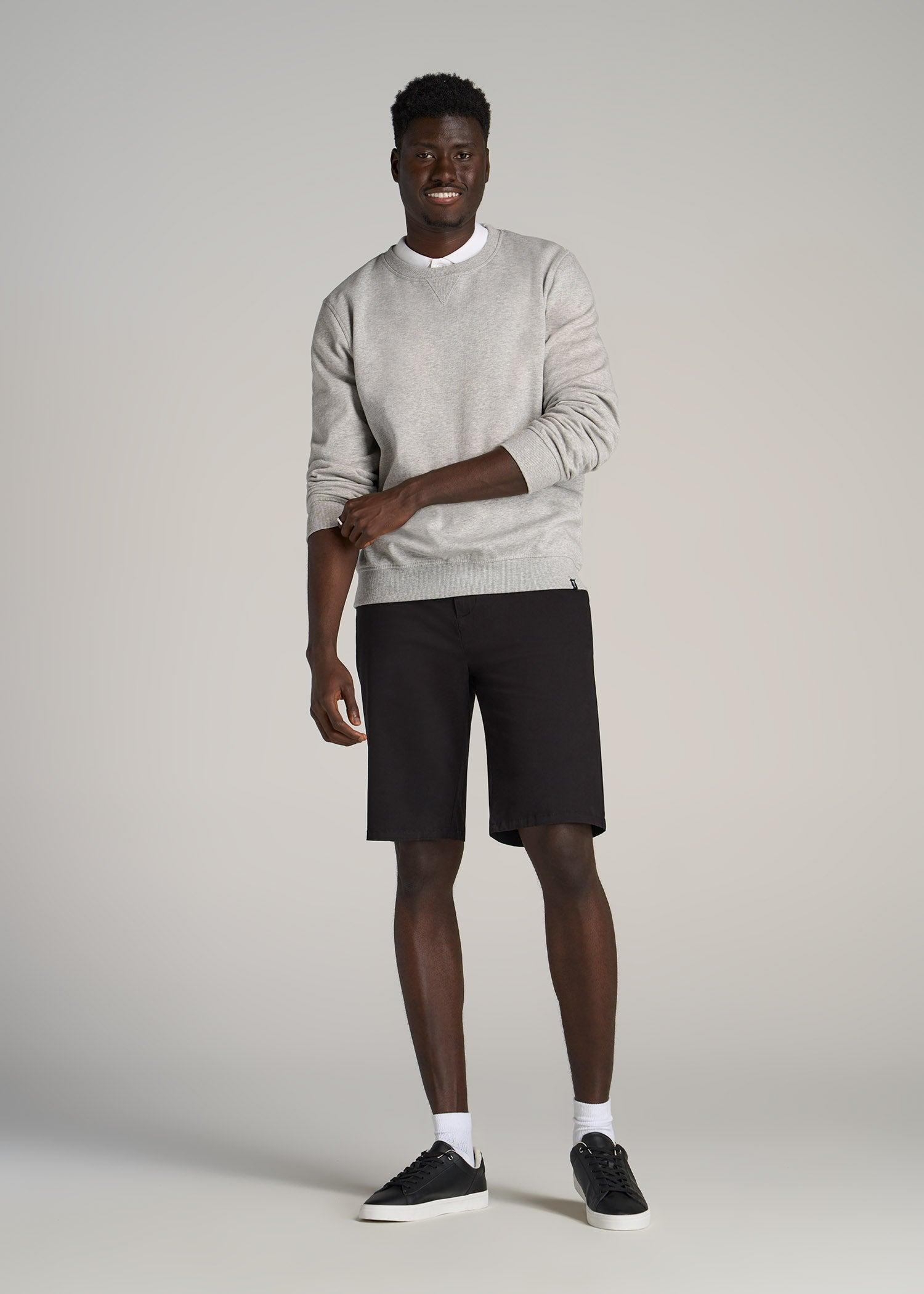 Chino Shorts for Tall Men in Black Male Product Image