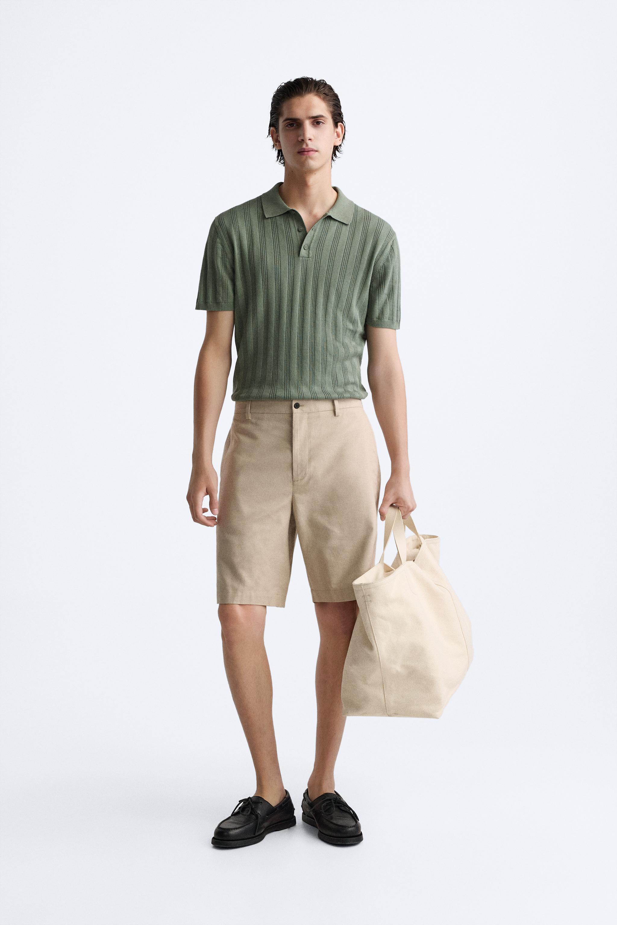 RIBBED KNIT POLO Product Image