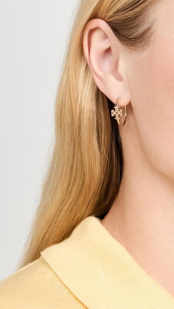 Tory Burch Small Eleanor Hoop Earrings | Shopbop Product Image