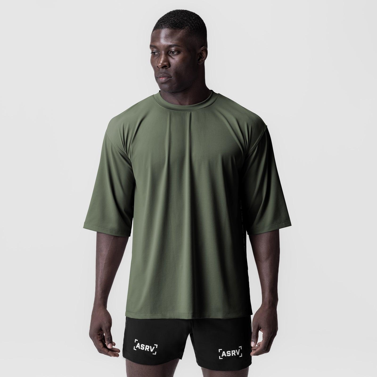 0841. 3D-Lite® 2.0 Lycra® 3/4-Sleeve Oversized Tee - Olive "OTWR" Product Image