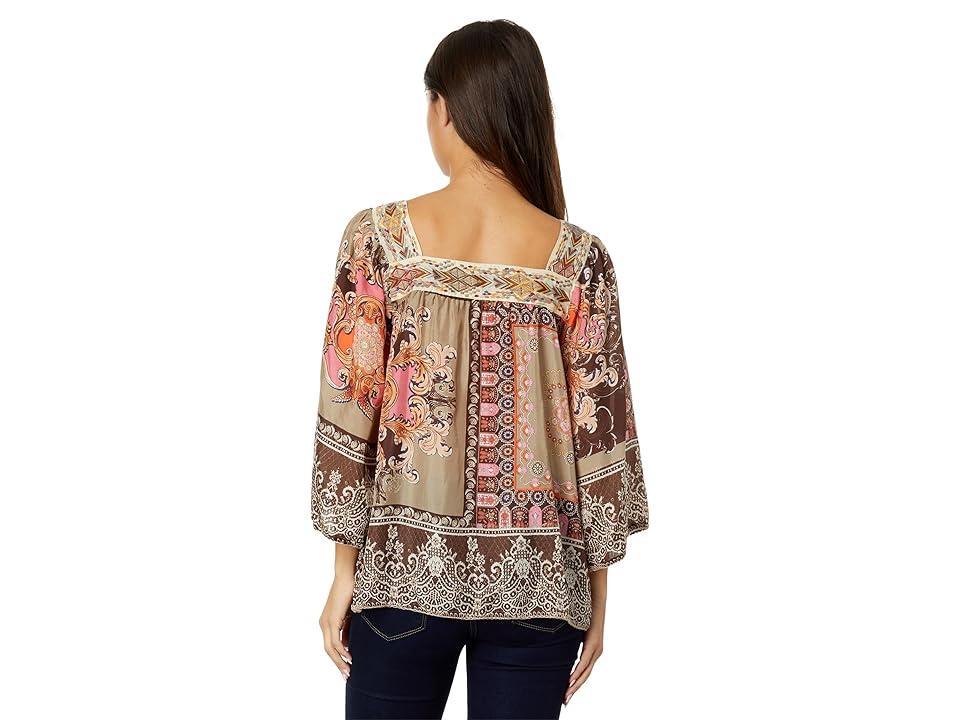 Womens Flora Lace Silk Blouse Product Image