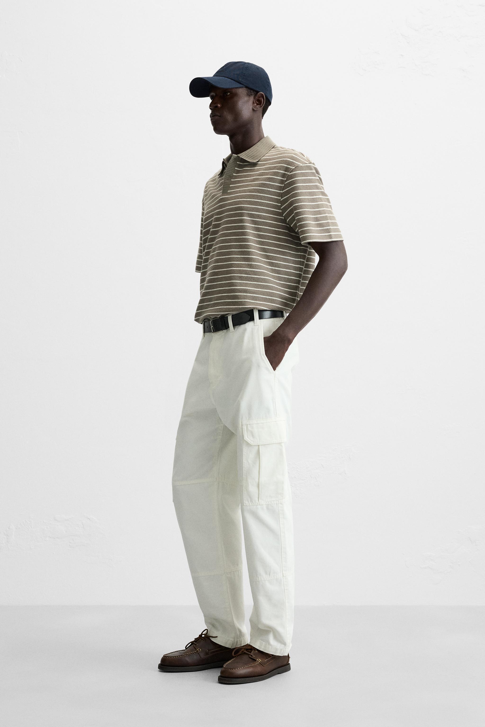 TEXTURED STRIPED POLO Product Image