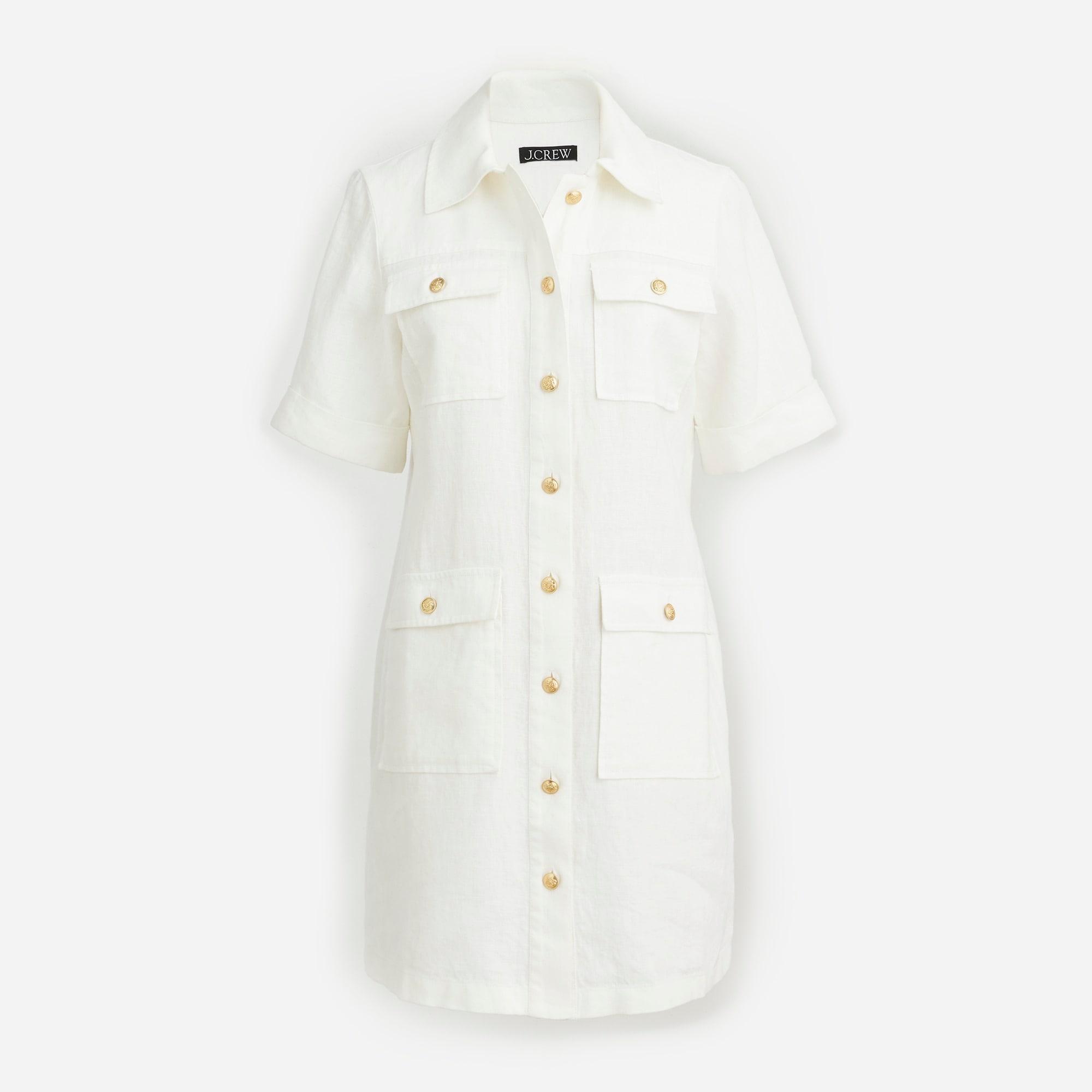 Gamine shirtdress in linen Product Image