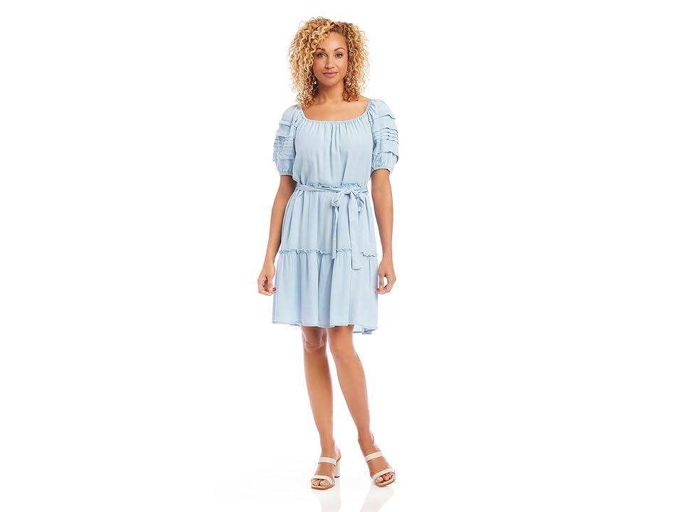 Karen Kane Puff Sleeve Tiered Dress Product Image