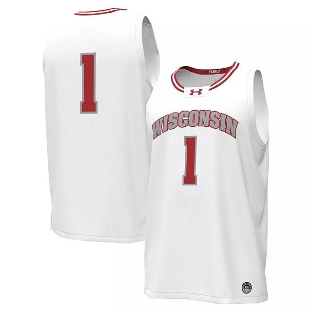 Mens Under Armour #1 Wisconsin Badgers Replica Basketball Jersey Product Image