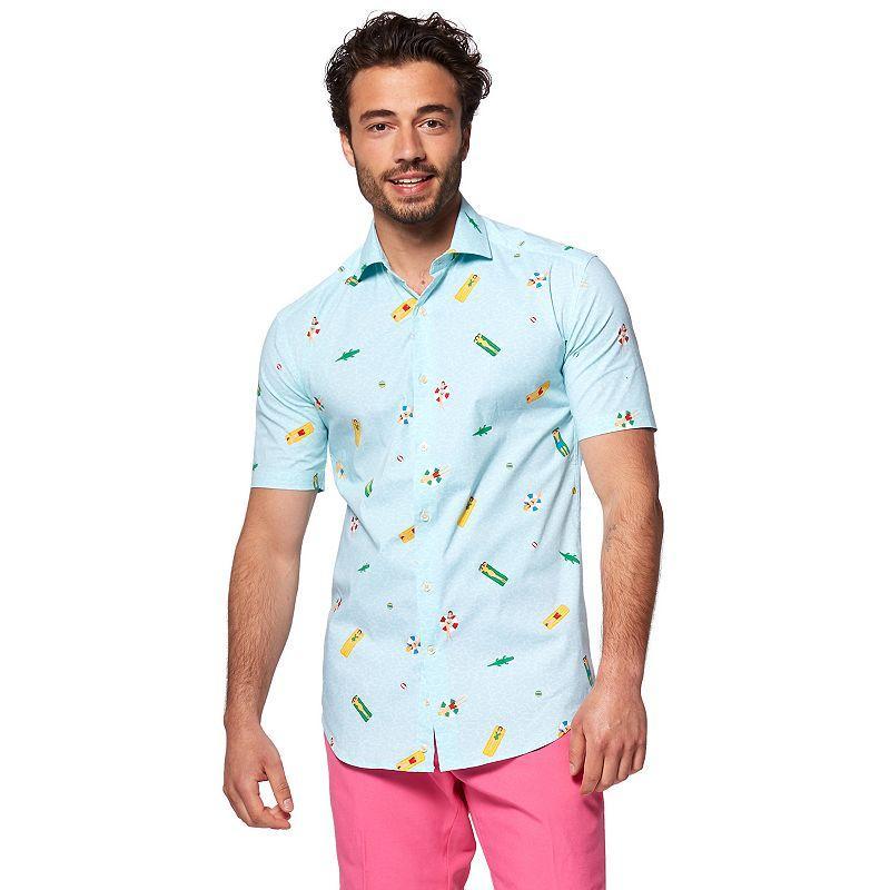 OppoSuits Tropical Thunder Stretch Short Sleeve Button-Up Shirt Product Image