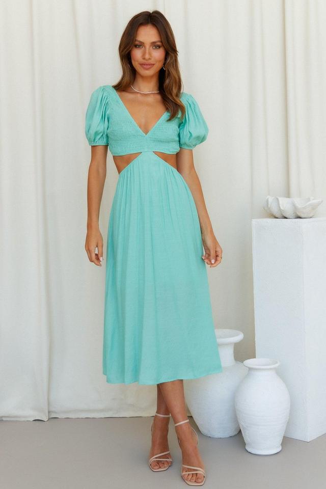 Cute Thang Midi Dress Green Product Image