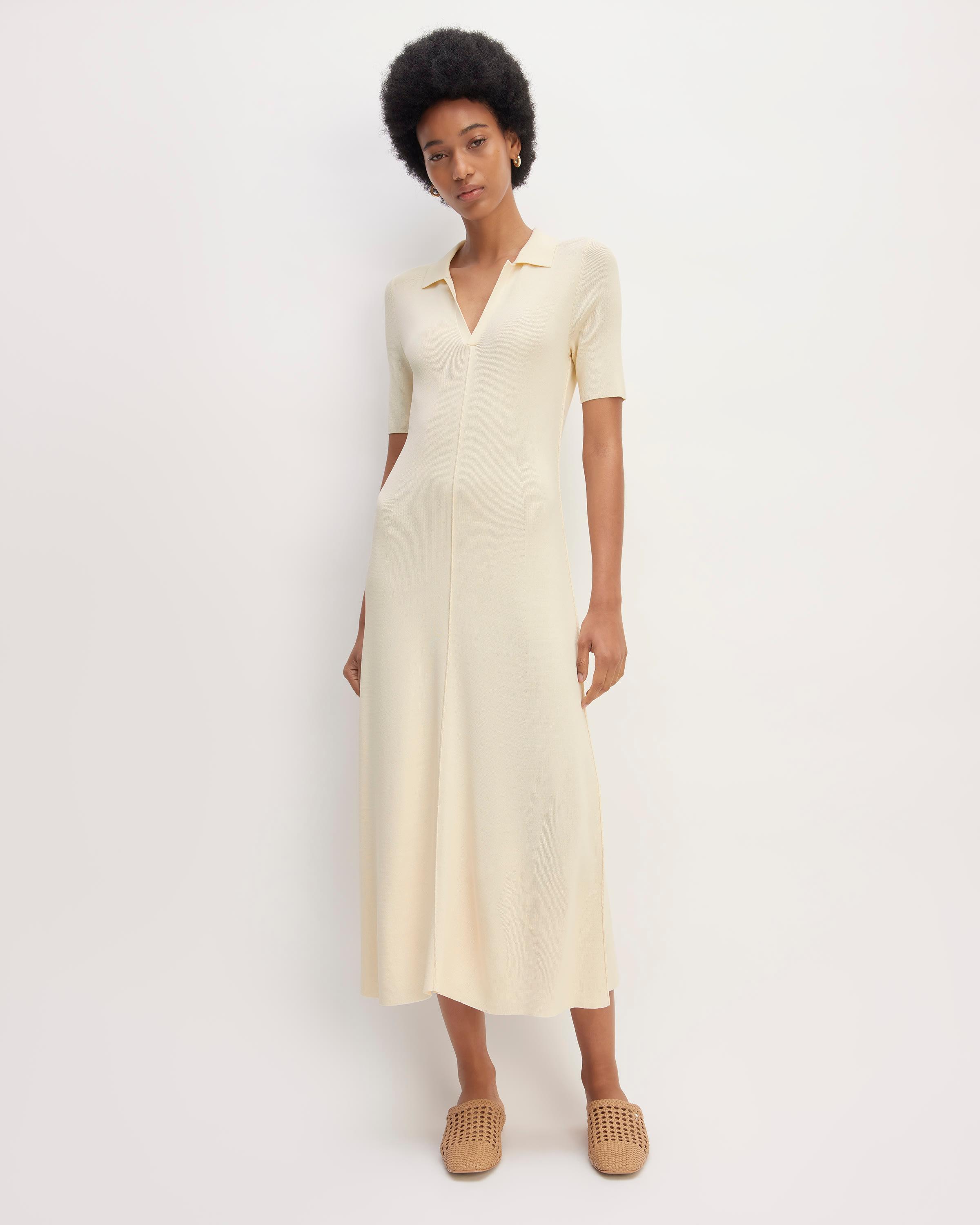 Womens Viscose Knit Polo Midi Dress by Everlane product image