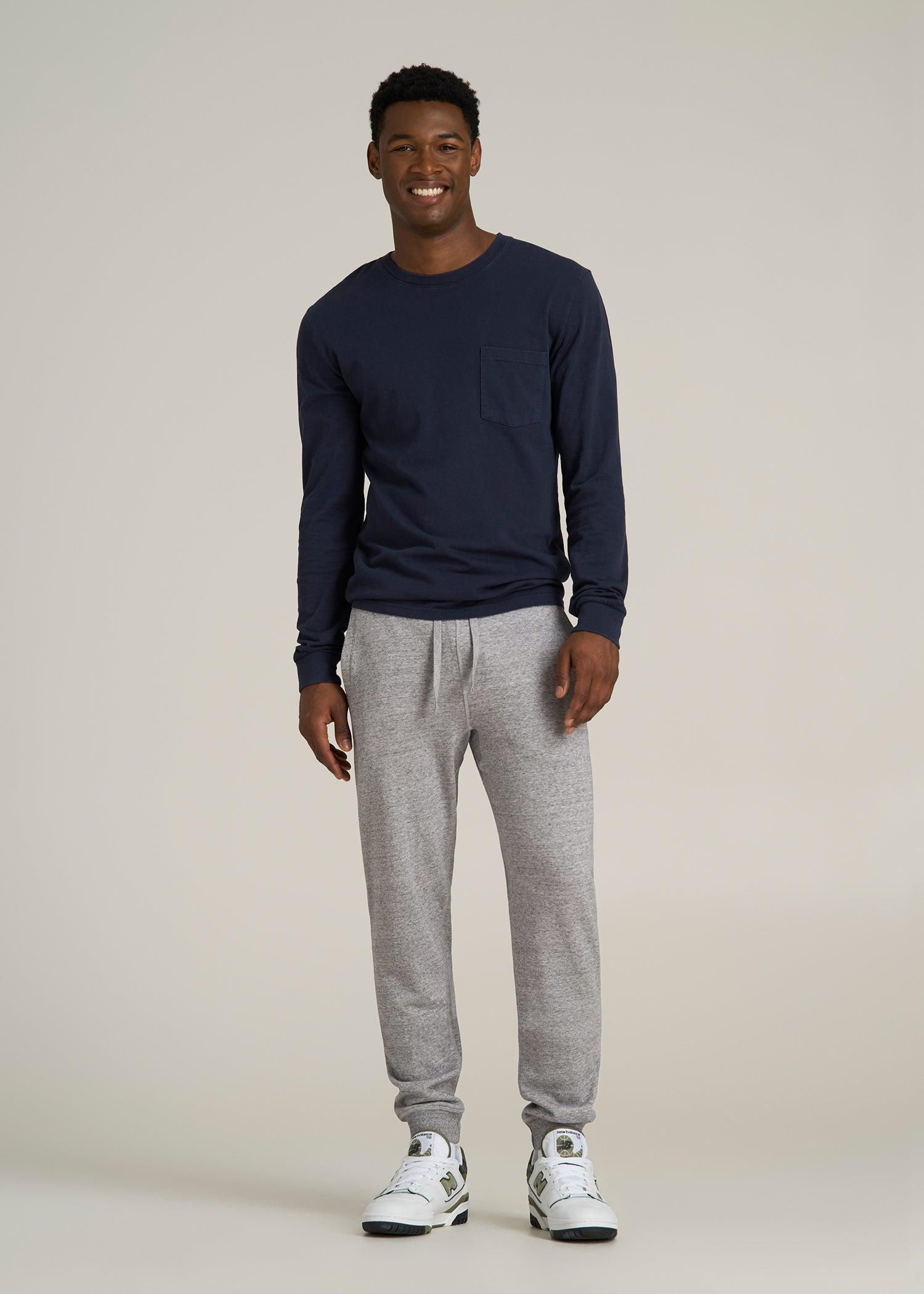 Wearever 2.0 French Terry Joggers for Tall Men in Heathered Grey Product Image