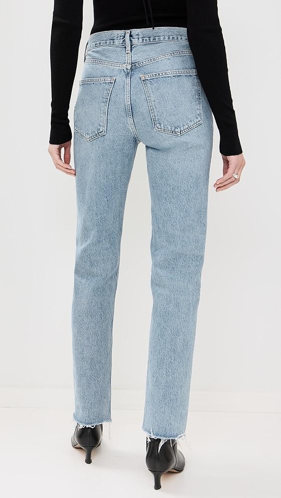 AGOLDE Lana Mid Rise Straight Jeans Sway 24 Product Image