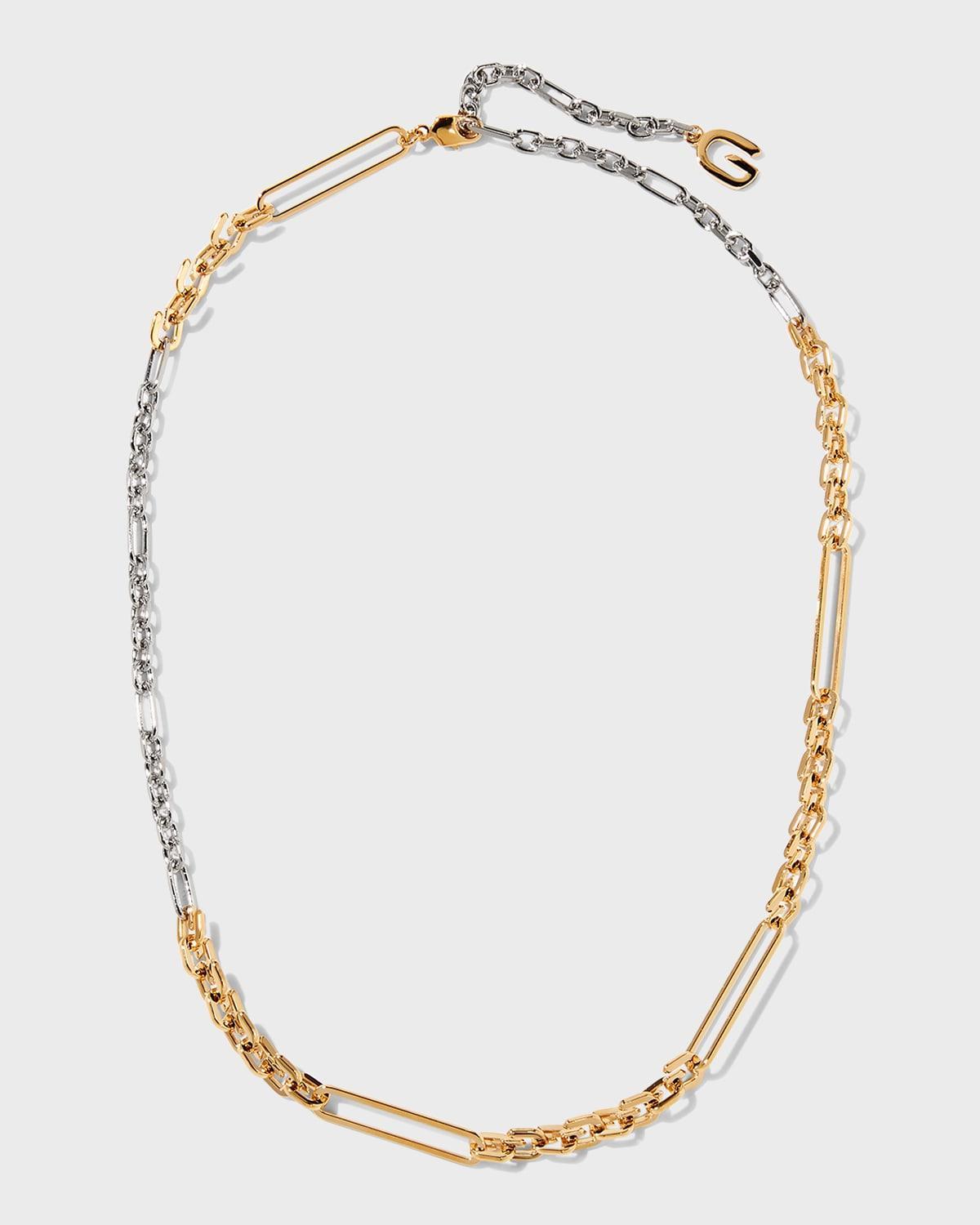 Womens G Link Necklace in Metal Product Image