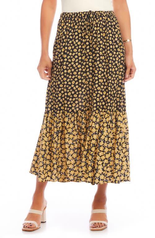 Karen Kane Floral Drawstring Midi Skirt Product Image