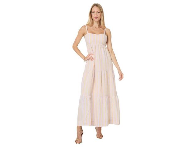 Lilly Pulitzer Javanne Linen Maxi Dress (Lilac Opal Island Secrets Stripe) Women's Dress Product Image