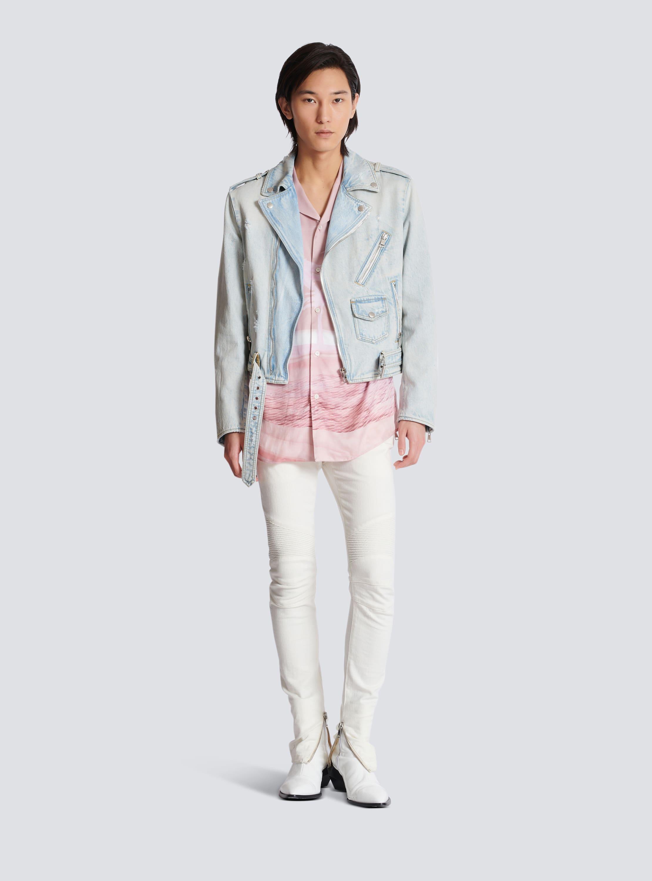 Denim biker jacket Product Image