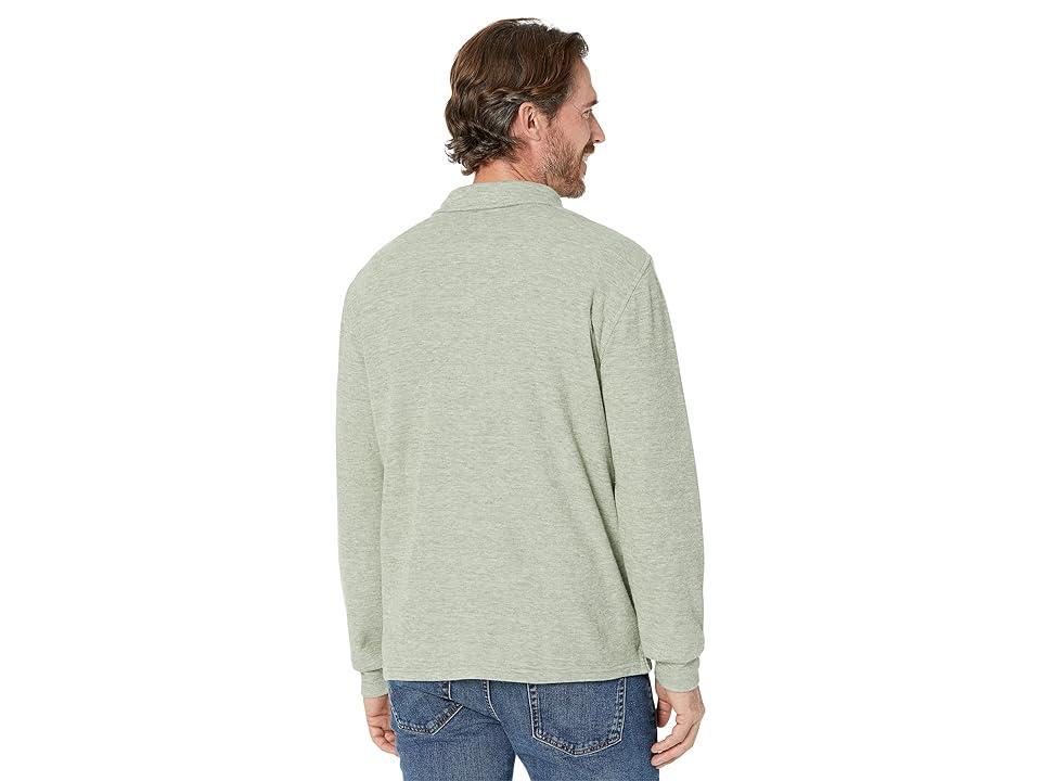 Vineyard Vines Textured Long Sleeve Polo (Sage Olive) Men's Clothing Product Image