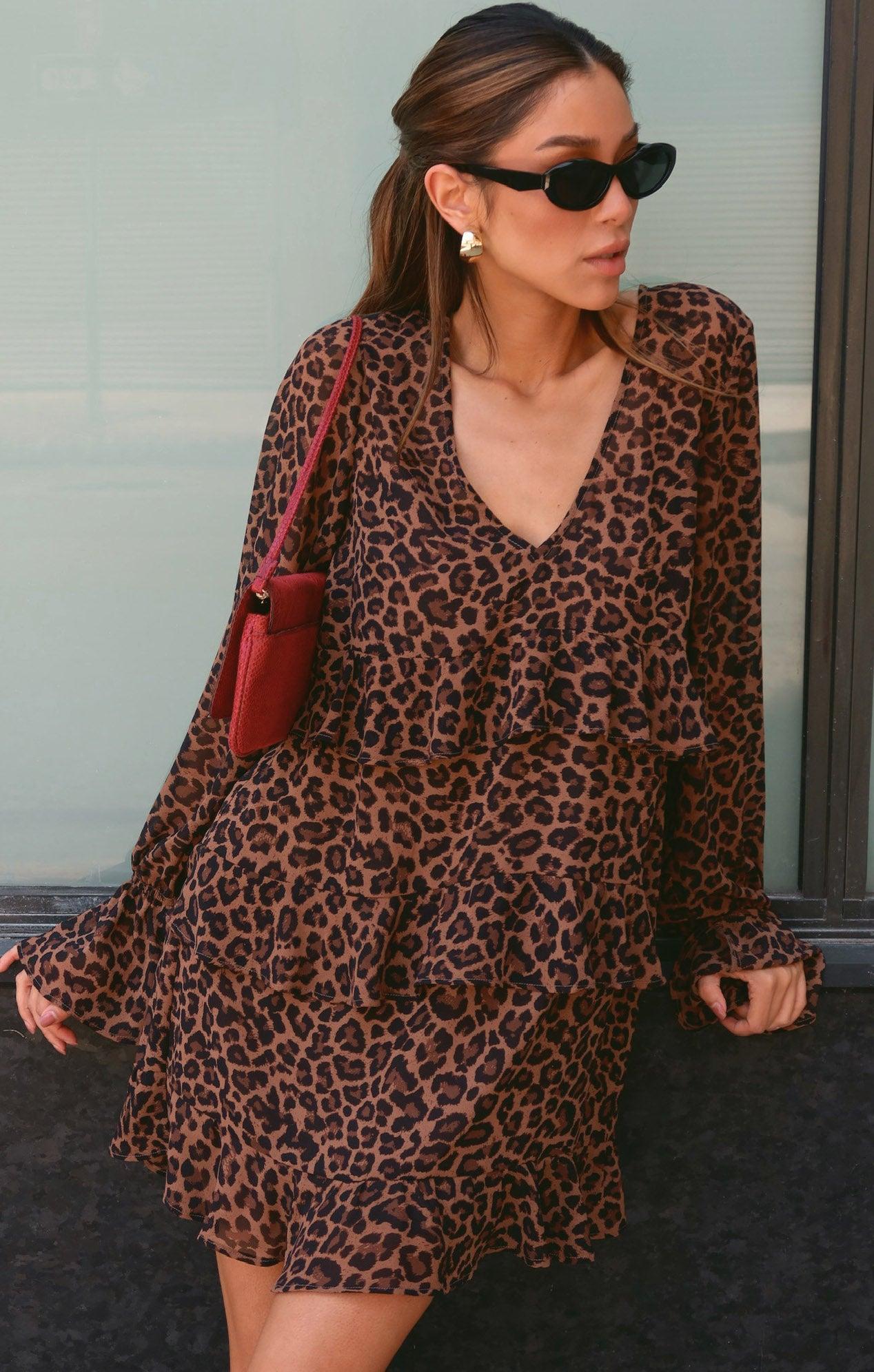 Fleetwood Mini Dress ~ Leopard Latte Product Image