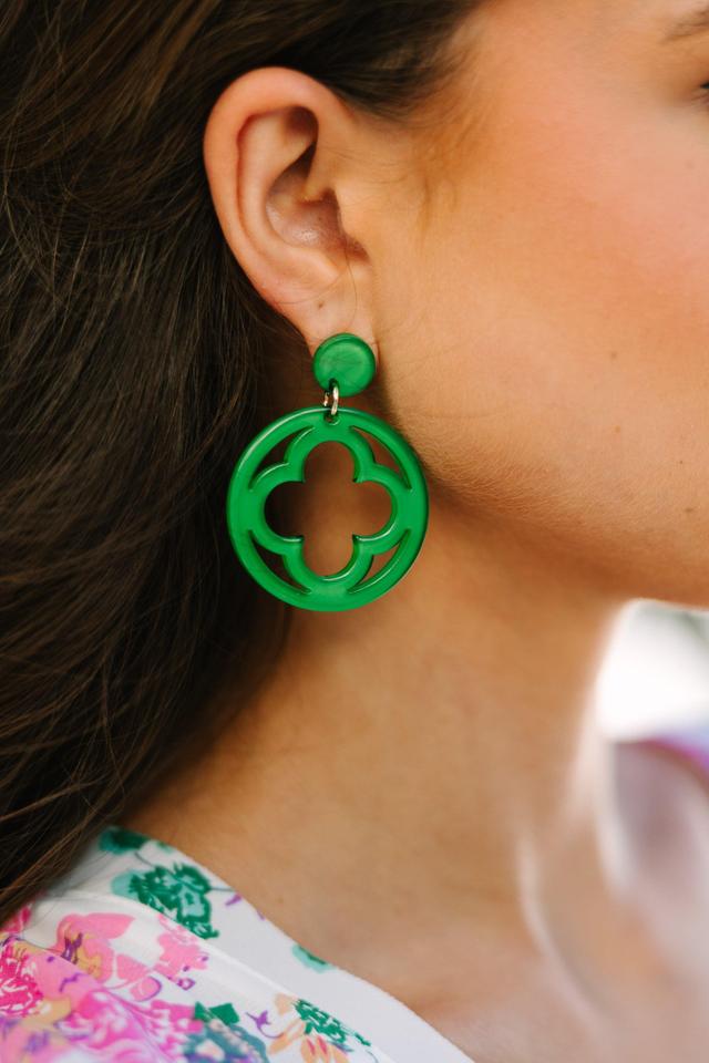 Just For You Green Earrings Female Product Image