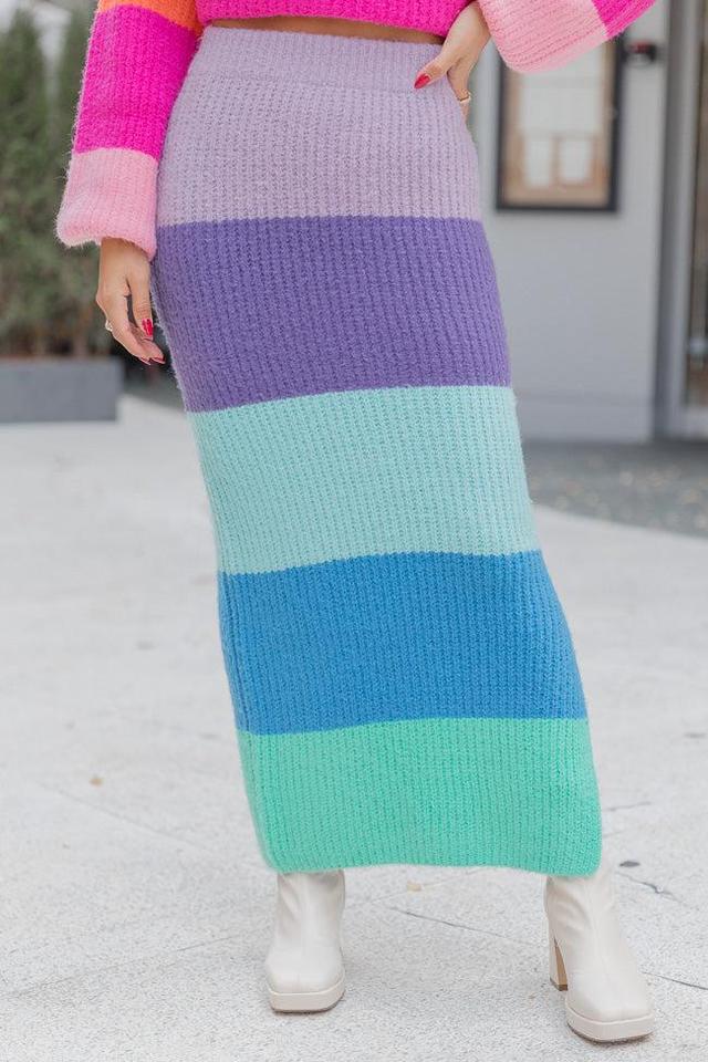 Coming Together Multi Color Striped Skirt Product Image