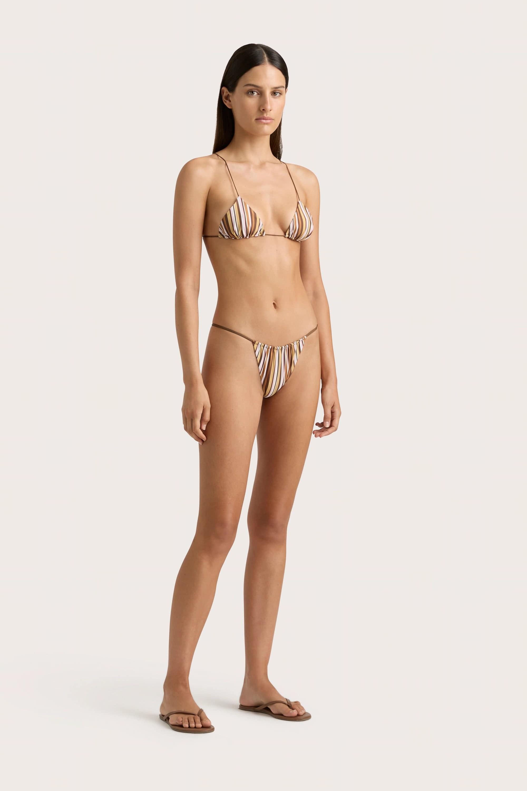 Elea Bikini Bottom Terracotta Stripe - Final Sale Product Image